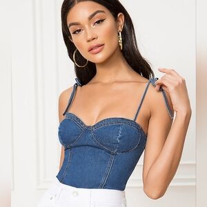 Super Down Denim Top